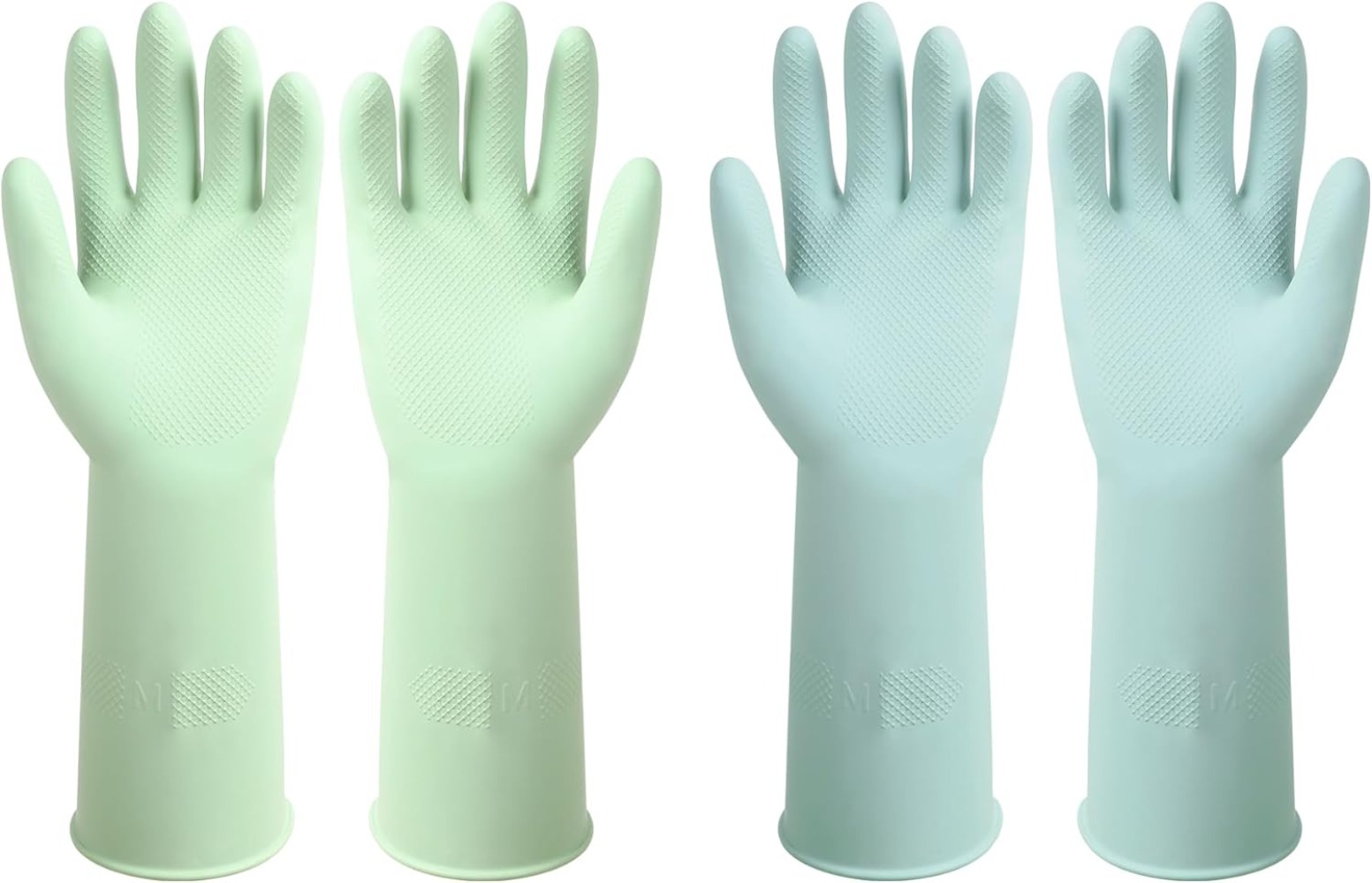 Commercial Kitchen Gloves - ล้างจานถุงมือยางReusable Kitchenถุงมือ 2 คู่ถุงมือทําความสะอาดสําหรับล้างจานยาวนานและลื่น