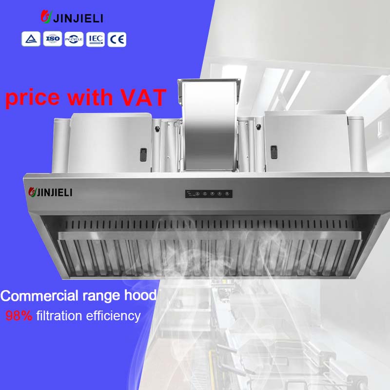 Commercial Kitchen Exhaust Cleaning - เครื่องดูดควันสเตนเลสสตีลเชิงพาณิชย์ พร้อมระบบกรองฝุ่นแบบไฟฟ้าสถิต สำหรับครัว แบบไม่ต้องระบายอากาศ