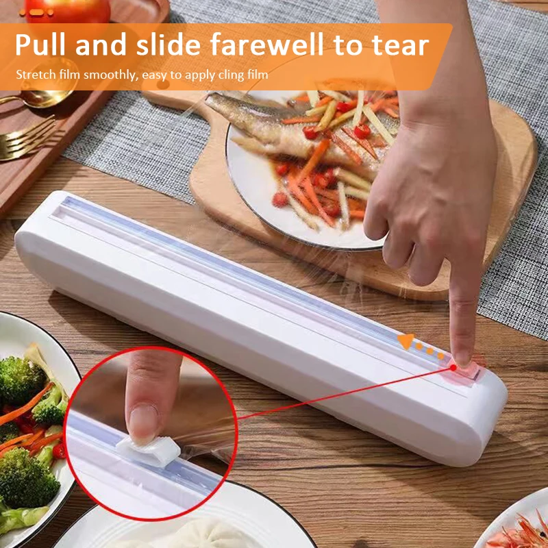 Commercial Kitchen Utensil Holder - เครื่องห่ออาหารติดฟิล์มฟอยล์อุปกรณ์ห้องเก็บของเครื่องตัดอาหารที่จ่ายที่มีตัวตัดพลาสติกมีคมสำหรับใช้ซ่อม
