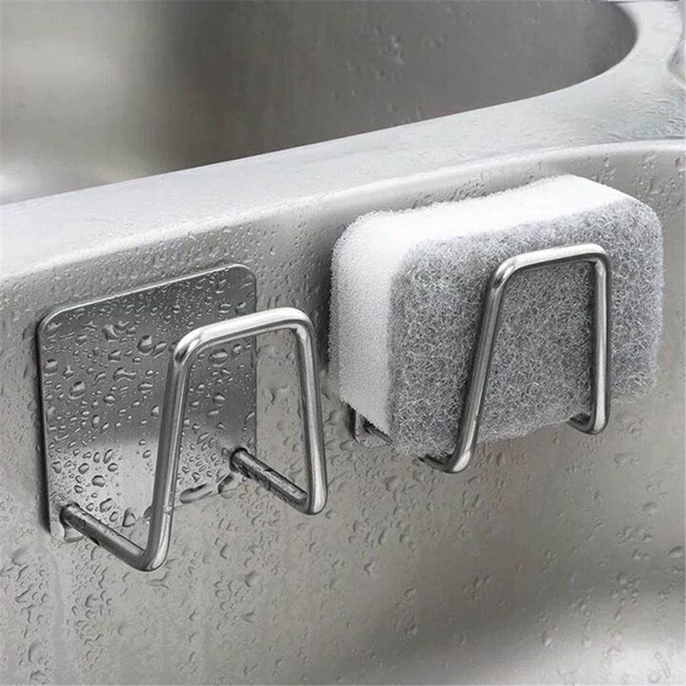 Commercial Kitchen Sink - ห้องครัวกาว Strong แขวนผนัง Hook SINK ฟองน้ําผู้ถือท่อระบายน้ํา