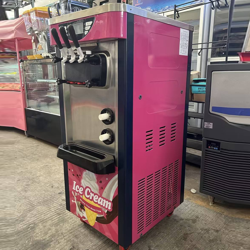 Commercial Kitchen Ice Machine - เครื่องทำไอศกรีมซอฟต์เสิร์ฟสแตนเลสสำหรับโยเกิร์ตและโคนซันเด - อุปกรณ์ครัวเชิงพาณิชย์ใหม่