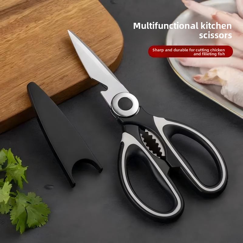 Commercial Kitchen In Home - กรรไกรครัวสแตนเลส, กรรไกรตัดกระดูกไก่และปลาแบบทนทาน, กรรไกรอเนกประสงค์สำหรับใช้ในบ้านและเชิงพาณิชย์