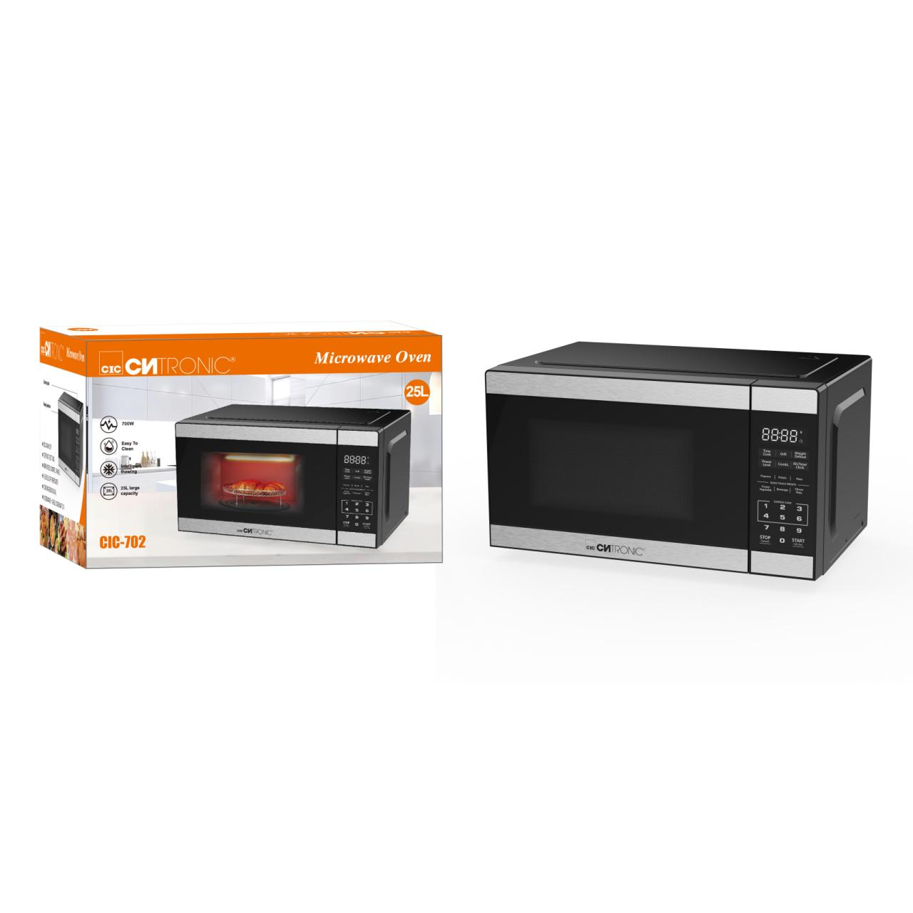 Commercial Kitchen Counter - เตาไมโครเวฟขนาดใหญ่ 25 ลิตร สำหรับใช้ในเชิงพาณิชย์ แบบตั้งโต๊ะ ทำจากสแตนเลส