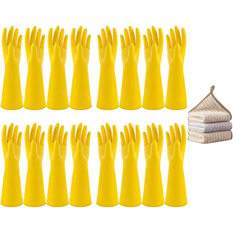 Commercial Kitchen Gloves - ถุงมือยางล้างจาน 3 คู่ สำหรับล้างจาน ล้างผ้า ล้างผัก