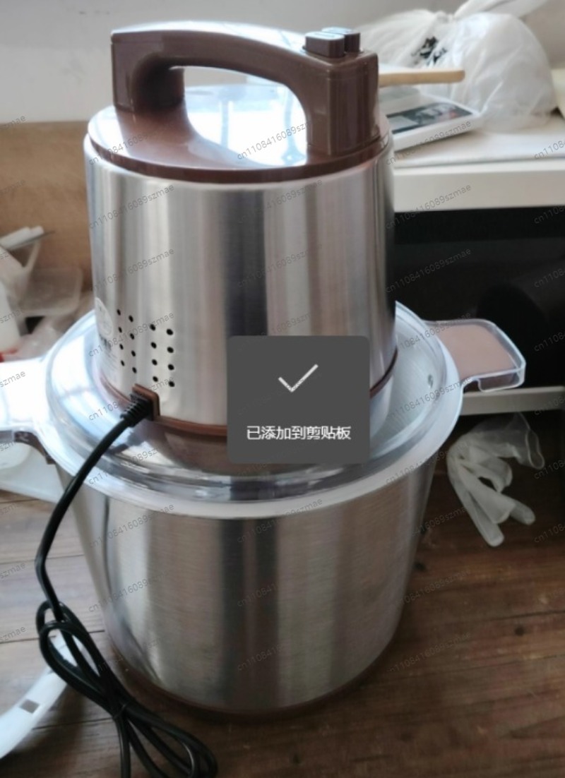 Commercial Kitchen Grinder - เครื่องบดสับเนื้อไฟฟ้าสแตนเลส 10 ลิตร เครื่องบดเนื้อขนาดใหญ่ เครื่องตำมัน เครื่องสับเนื้อ