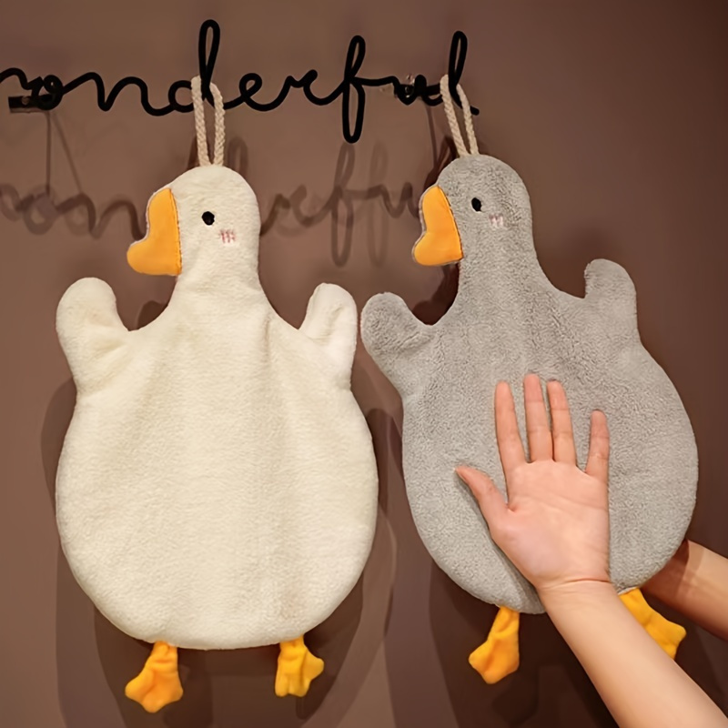 Commercial Kitchen Towels - ผ้าเช็ดมือลายห่านขนาดใหญ่ 2 ชิ้น สามารถแขวนได้ เหมาะสำหรับใช้ในครัวและในบ้าน ผ้าเช็ดทำความสะอาด