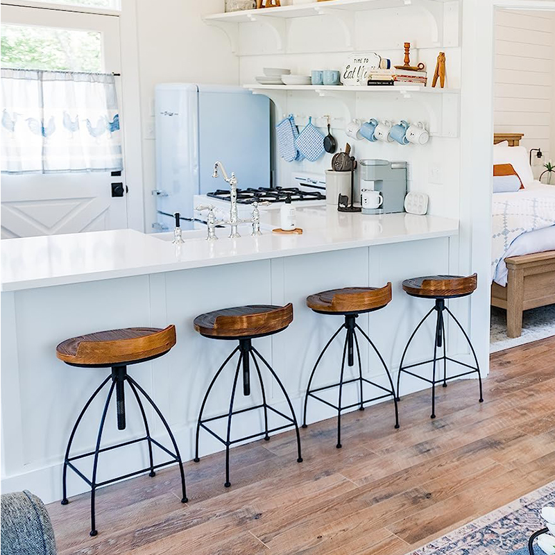 Commercial Kitchen Counter - ‌ อุตสาหกรรมปรับเก้าอี้บาร์Retroเคาน์เตอร์ความสูงสตูลเกรดเชิงพาณิชย์Kitchen IslandสตูลสําหรับHome Pub/Cafeเฟอร์นิเจอร์