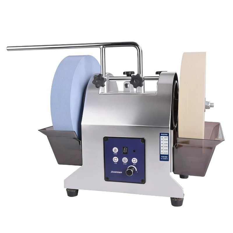 Commercial Kitchen Grinder - เครื่องลับมีดไฟฟ้าแบบล้อคู่ ขนาดเล็ก สำหรับใช้ในบ้าน เครื่องบดแบบเปียก สำหรับกรรไกรเชิงพาณิชย์ มีดทำครัว
