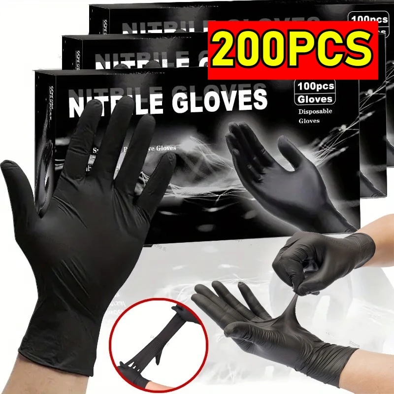 Commercial Kitchen Gloves - ถุงมือไนไตรล์กันน้ำแบบใช้แล้วทิ้ง ถุงมือล้างจาน ถุงมือครัวเรือน ถุงมือทำความสะอาดสุนัข ถุงมือสำหรับทำอาหาร ถุงมือยางลาเท็กซ์