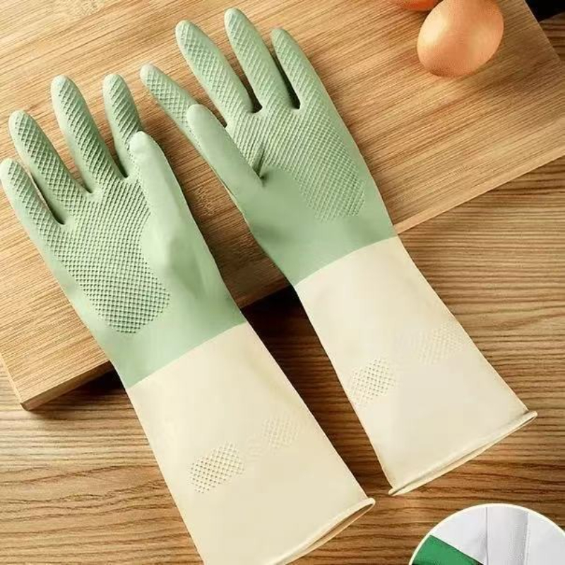 Commercial Kitchen Gloves - ถุงมือครัวยางลาเท็กซ์กันน้ำ ทนทาน กันลื่น สำหรับทำความสะอาดบ้าน ล้างจาน ทำสวน