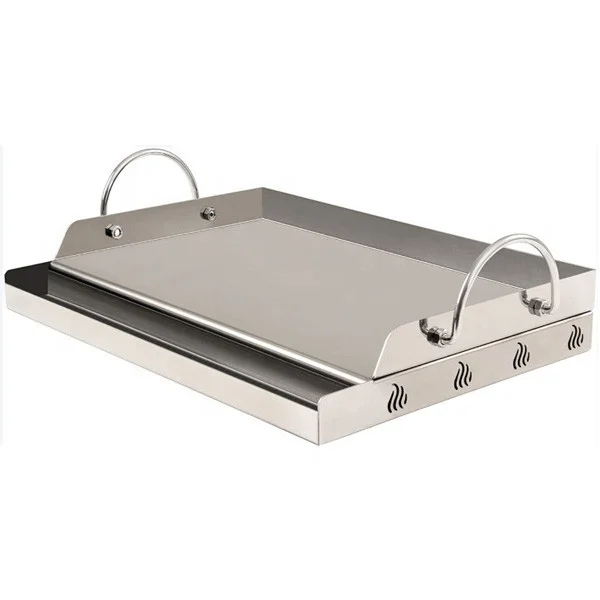 Electric Griddle Flat Top - แผ่นเหล็กสแตนเลสแบบหนาสำหรับย่างอาหารบนเตาถ่านและเตาแก๊ส