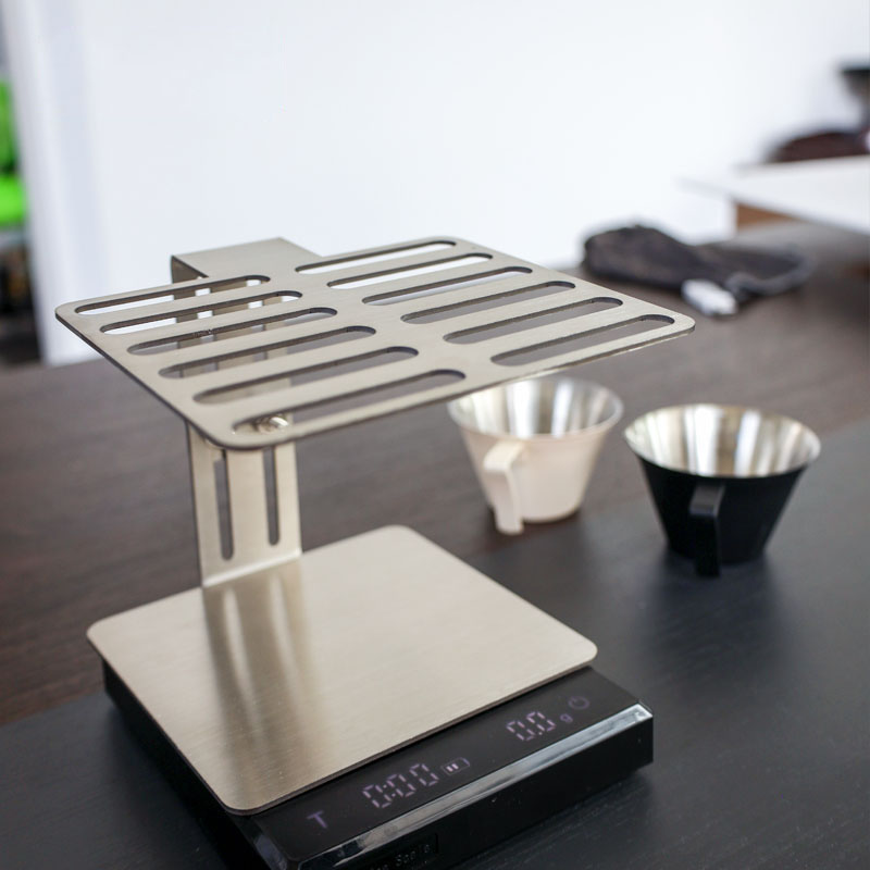 Commercial Kitchen Utensil Holder - ชั้นวางเครื่องชั่งกาแฟ ที่วางเครื่องชั่งกาแฟ อุปกรณ์เสริมสำหรับบาริสต้า ทำจากสแตนเลส ทนความร้อน ขนาดกะทัดรัด