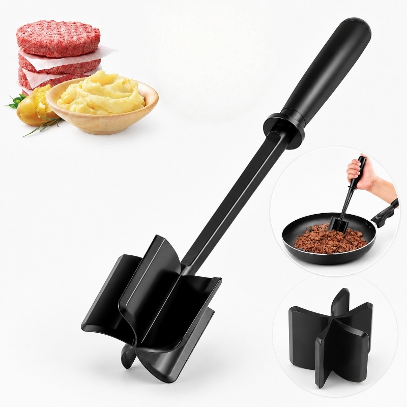 Commercial Kitchen Grinder - เครื่องสับเนื้อแบบมือถือ 1 ชิ้น เครื่องหั่นและปั่นเนื้ออเนกประสงค์ เครื่องบดและฉีกเนื้อแบบใช้มือ อุปกรณ์คนอาหารในครัว