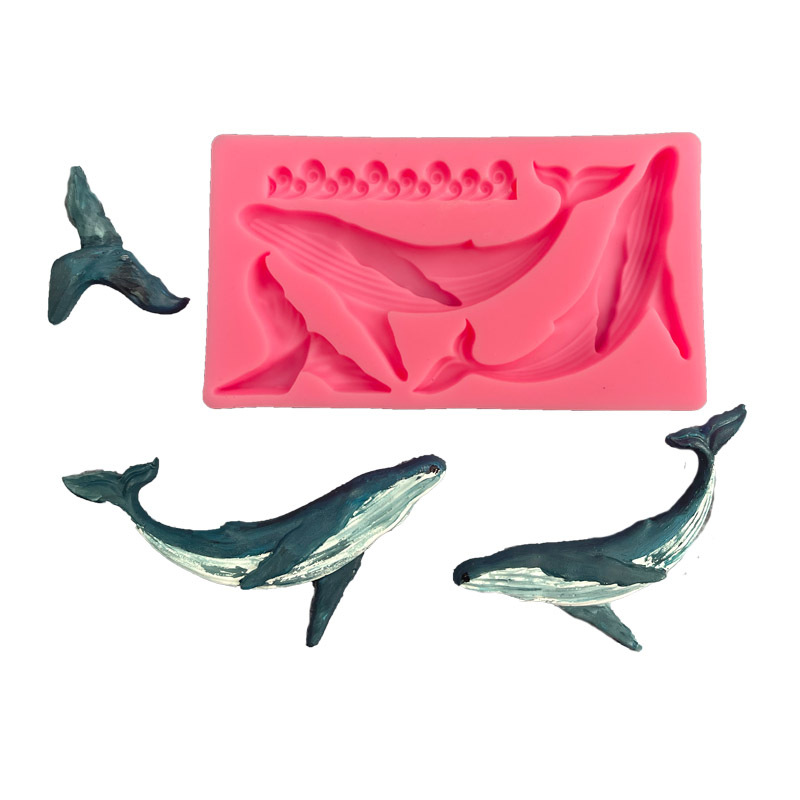 Commercial Kitchen Items - ปลาวาฬ DIY ซิลิโคนแม่พิมพ์ Ocean Series Fondant