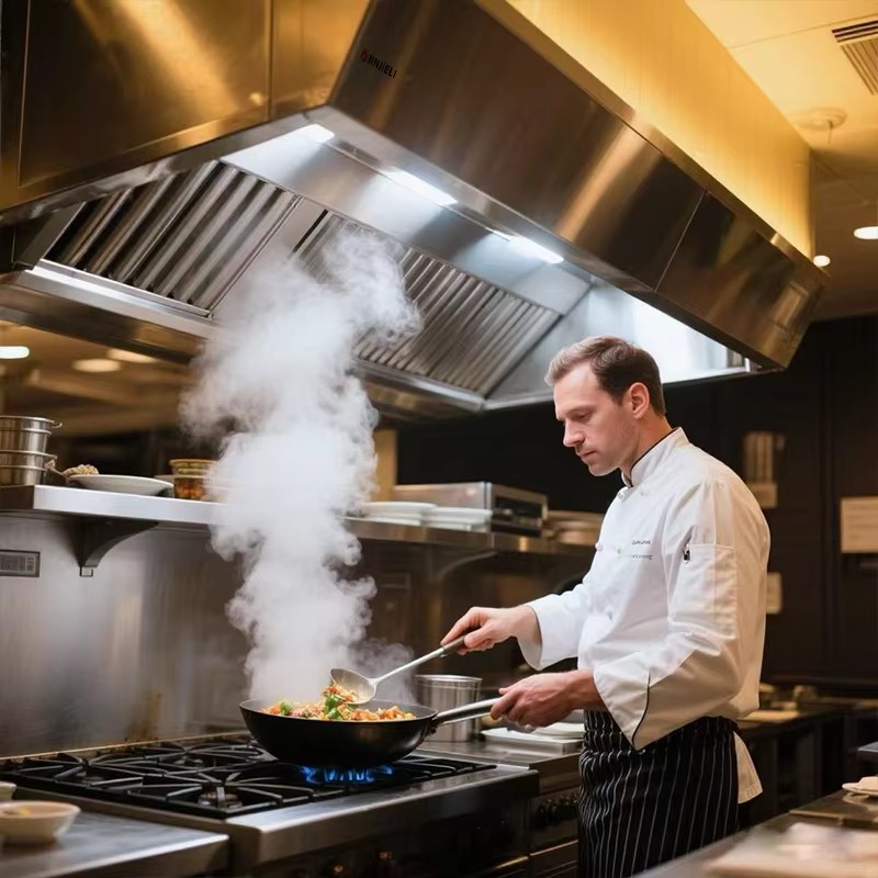 Commercial Kitchen Exhaust Cleaning - เครื่องดูดควันสเตนเลสสตีลเชิงพาณิชย์ ทำความสะอาดง่าย มาตรฐาน ISO สำหรับร้านอาหาร โรงแรม