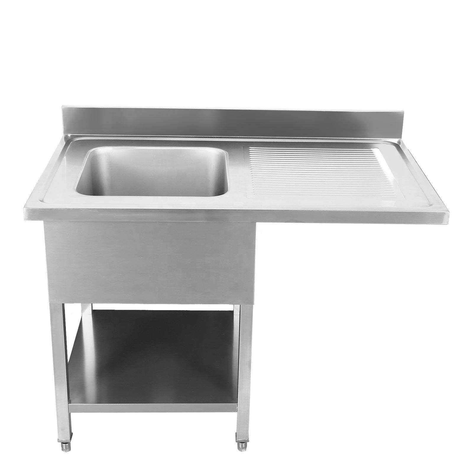 Commercial Kitchen Sink - โต๊ะทำงานสแตนเลส อ่างล้างจานครัวเชิงพาณิชย์ อ่างล้างจานเหล็ก ปากีสถาน พร้อมที่วางจาน