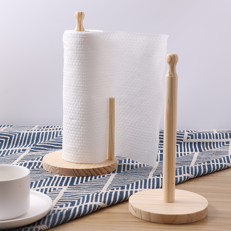 Commercial Kitchen Towels - ที่ใส่กระดาษทิชชู่แบบตั้งพื้นไม้ 1 ชิ้น - ที่จ่ายกระดาษม้วนสำหรับห้องครัวและร้านอาหาร