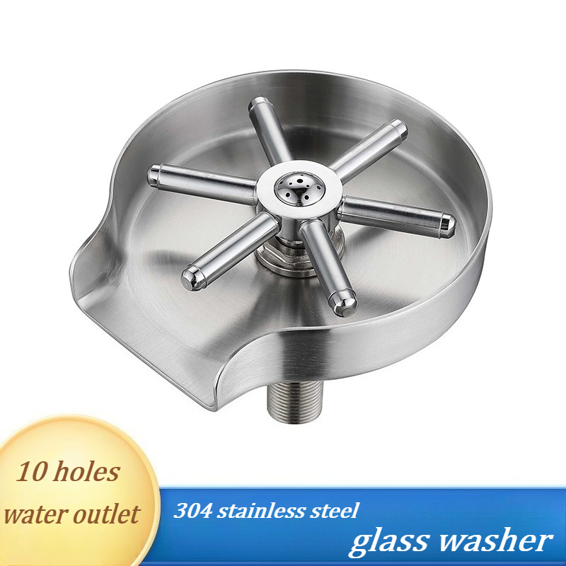 Commercial Kitchen Sink - เครื่องล้างแก้วแบบใช้ในเชิงพาณิชย์ที่บาร์, อ่างล้างขวดและแก้วกาแฟ, อุปกรณ์ล้างแก้วแรงดันสูงสำหรับห้องครัว