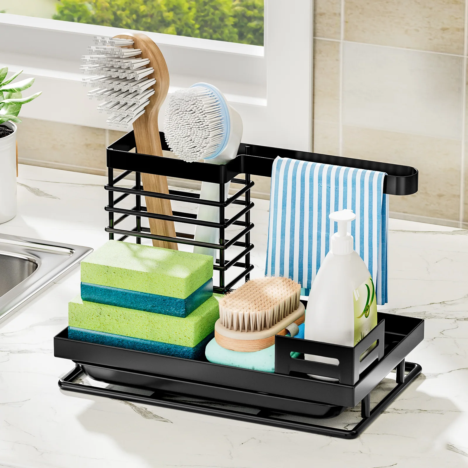 Commercial Kitchen Towels - ชั้นวางของในครัวแบบทนทาน สำหรับผ้าเช็ดจาน แปรงล้างจาน ผ้าขนหนู ที่วางอุปกรณ์ครัวอเนกประสงค์