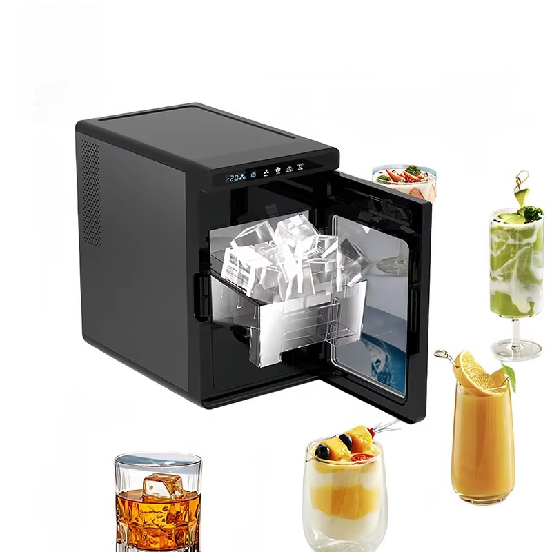 Commercial Kitchen Ice Machine - เครื่องทำน้ำแข็งแบบพกพา 220V สำหรับใช้ในบ้าน ครัว สำนักงาน บาร์