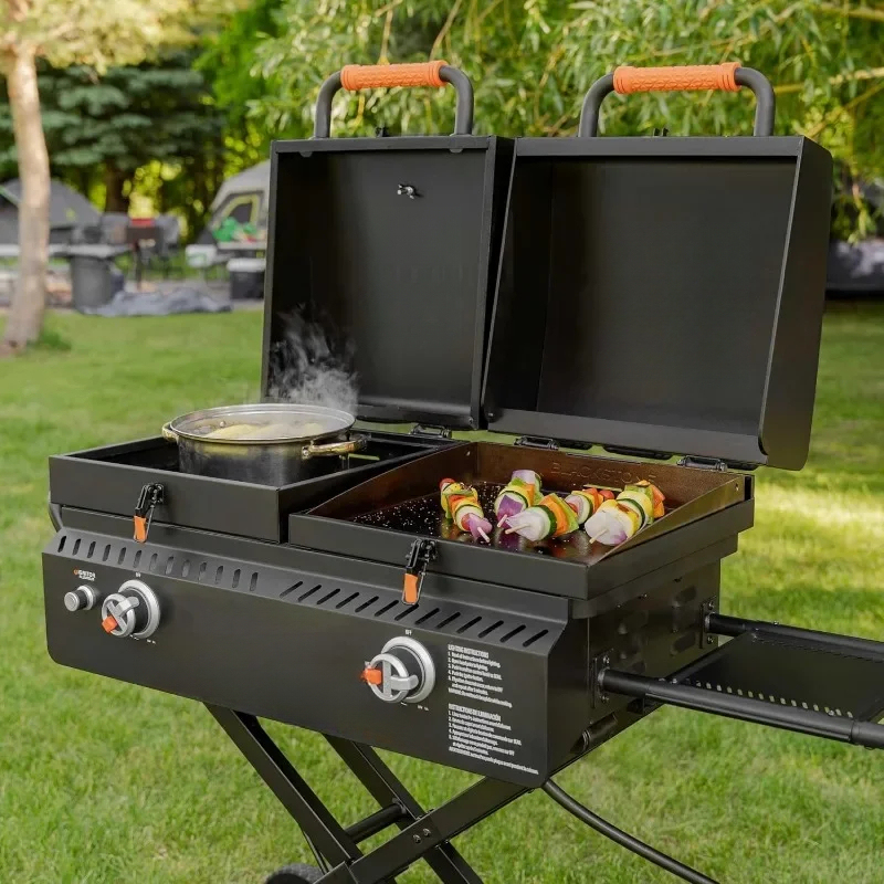 เตาบาร์บีคิวแบบพกพา ทนทาน หน้า - Electric Griddle Flat Top บทวิจารณ์และราคา