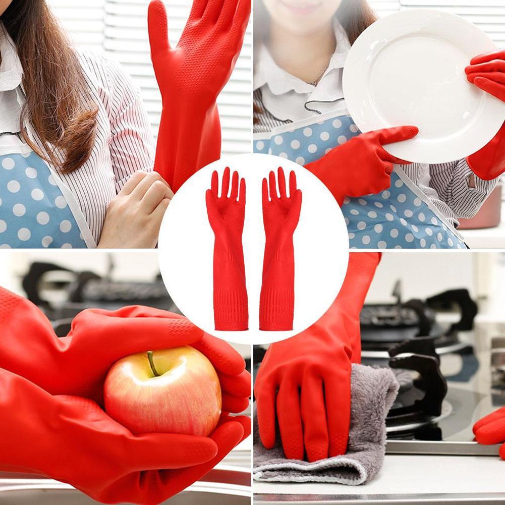 ถุงมือสีแดงสำหรับทำครัว ล้างจา - Commercial Kitchen Gloves บทวิจารณ์และราคา