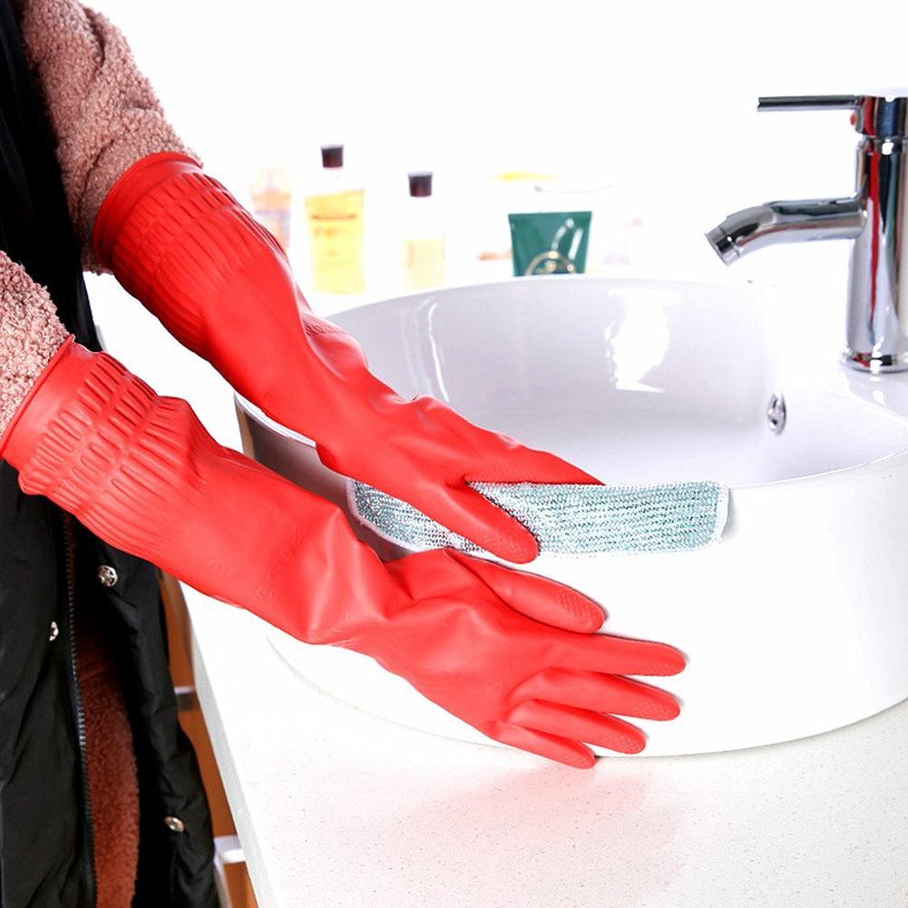 ถุงมือสีแดงสำหรับทำครัว ล้างจา - Commercial Kitchen Gloves บทวิจารณ์และราคา