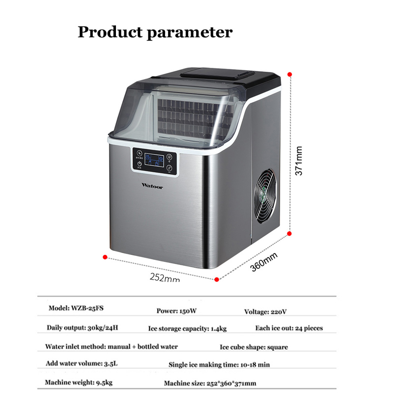 PBOBP เครื่องทำน้ำแข็ง 30KG ปั - Commercial Kitchen Ice Machine บทวิจารณ์และราคา