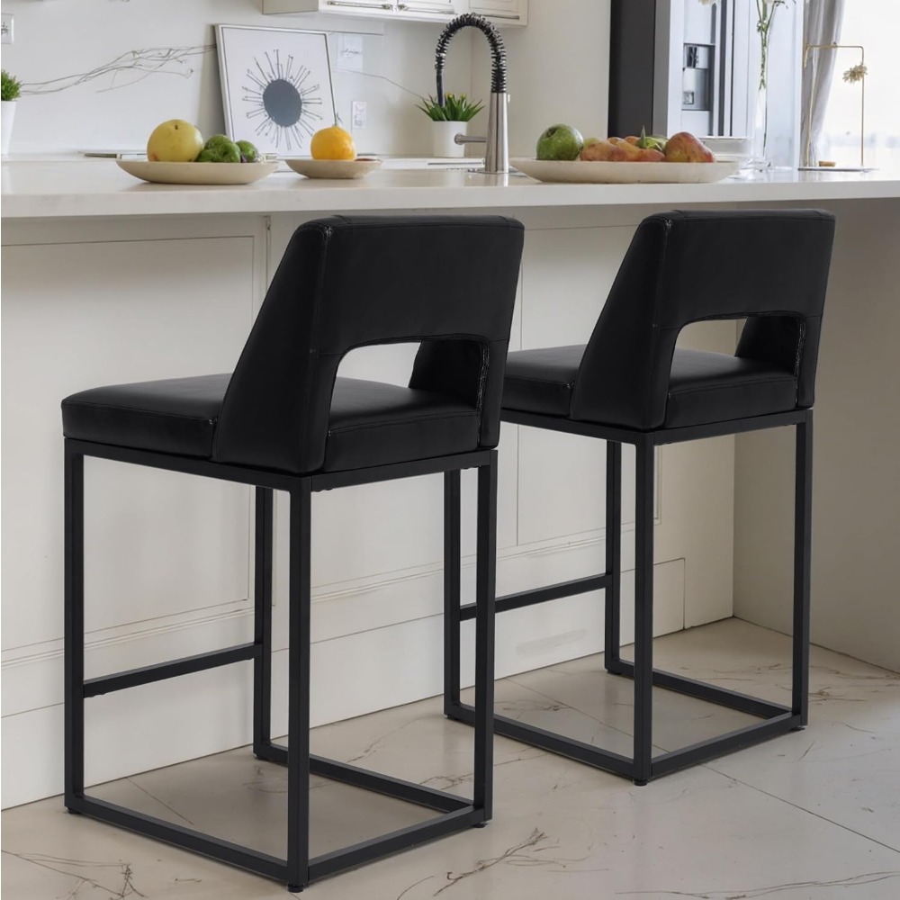 เก้าอี้บาร์สีดำแบบใหม่ ชุด 2 ต - Commercial Kitchen Counter บทวิจารณ์และราคา