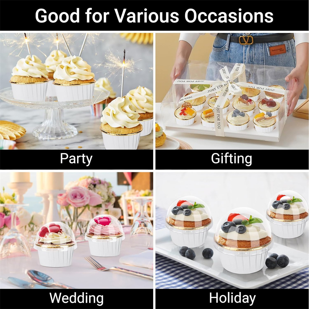 50 pcs มัฟฟินถ้วยกระดาษ Cupcak - Commercial Kitchen Items บทวิจารณ์และราคา