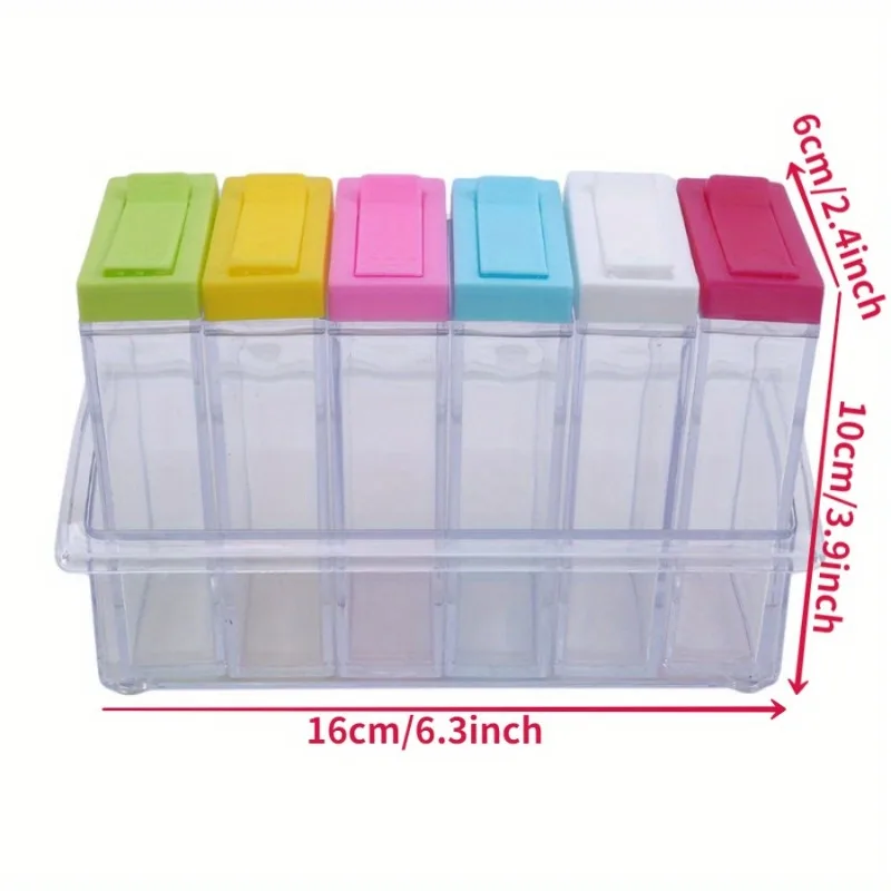 โปร่งใสเครื่องปรุงรสหกตารางกล่ - Commercial Kitchen Items บทวิจารณ์และราคา