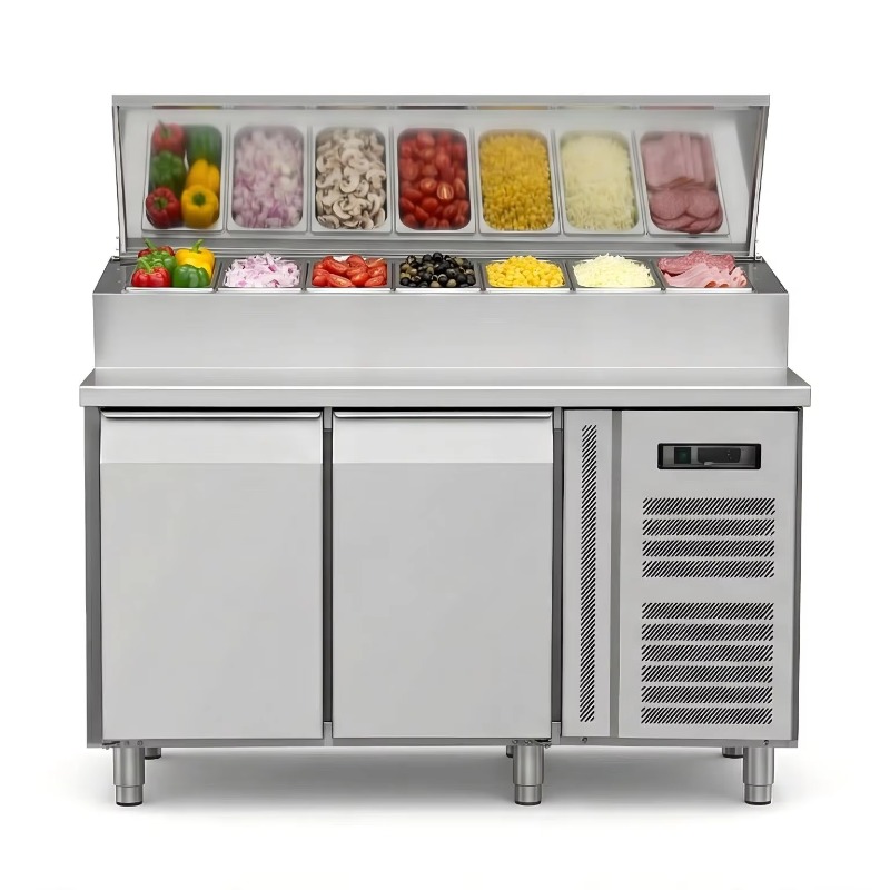 ตู้เย็นเตรียมอาหารแบบ OEM 2 ปร - Commercial Kitchen Counter บทวิจารณ์และราคา