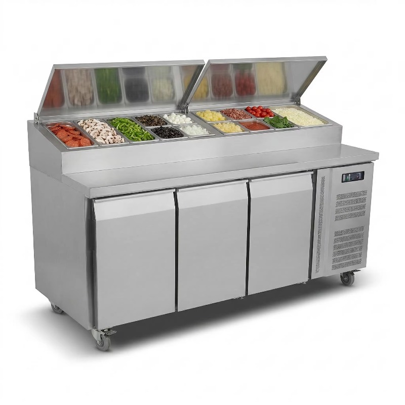 ตู้เย็นเตรียมอาหารแบบ OEM 2 ปร - Commercial Kitchen Counter บทวิจารณ์และราคา