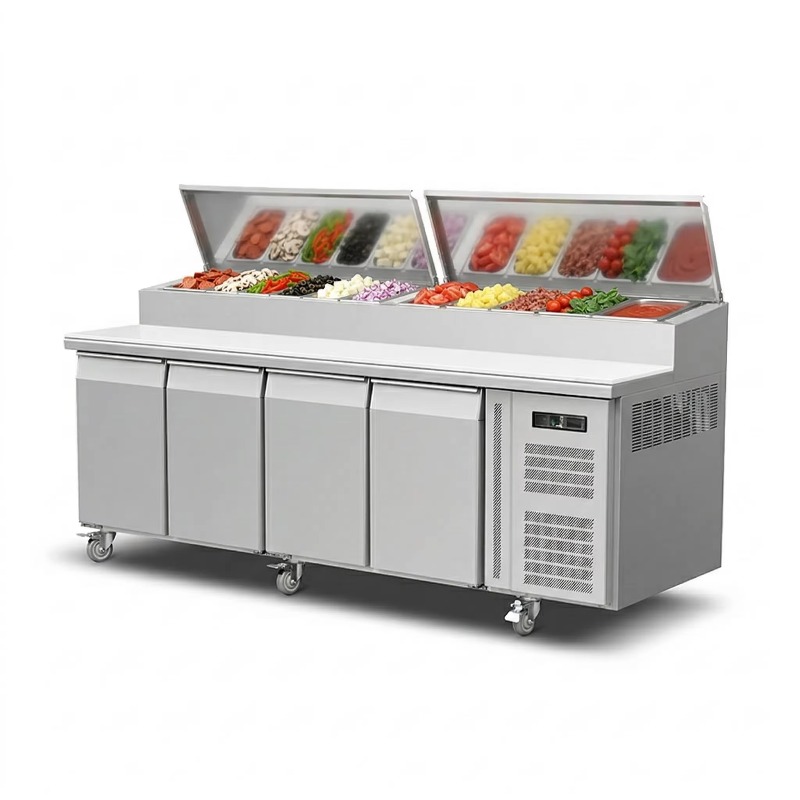 ตู้เย็นเตรียมอาหารแบบ OEM 2 ปร - Commercial Kitchen Counter บทวิจารณ์และราคา