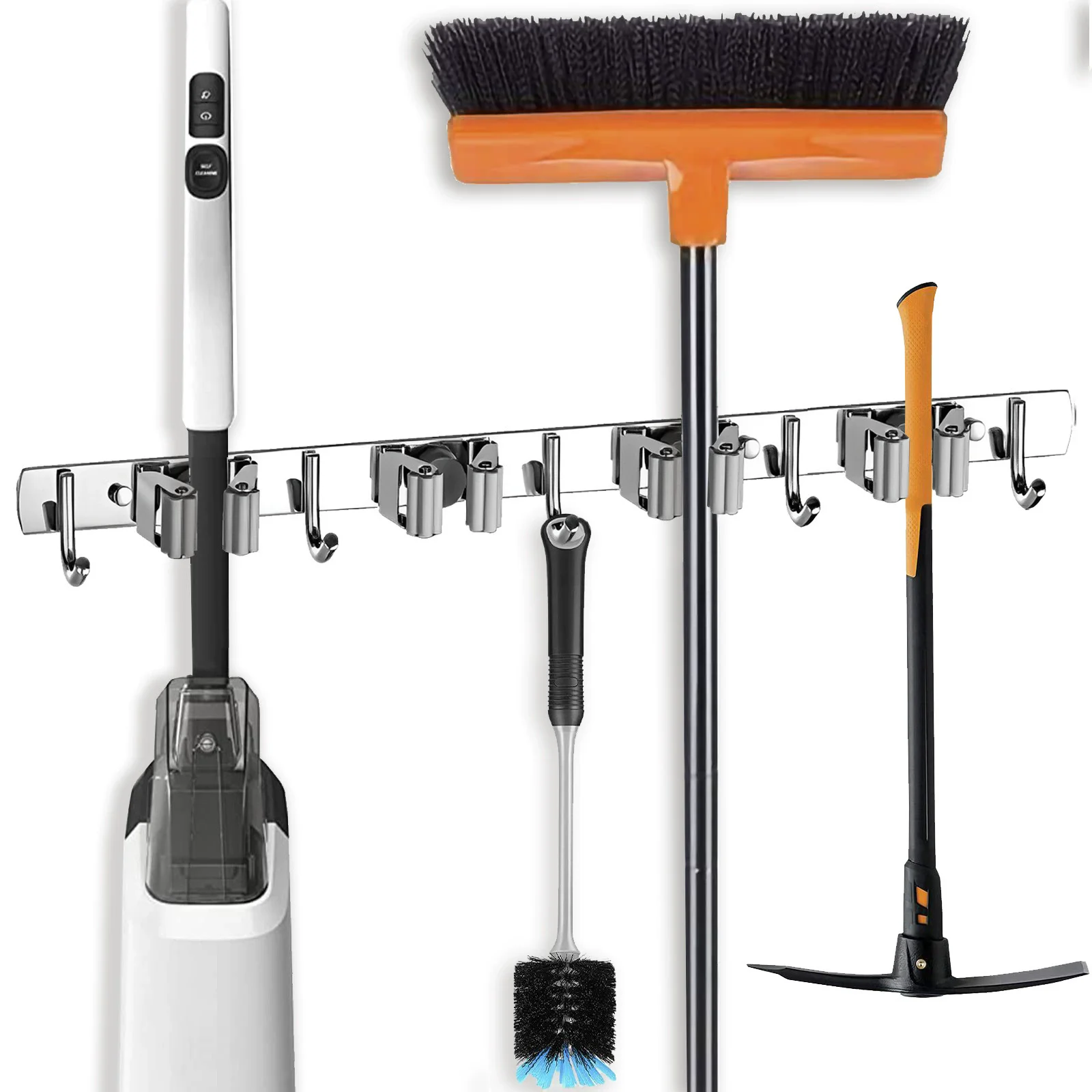 สแตนเลสสตีล Wall Mount Mop Han - Commercial Kitchen Utensil Holder บทวิจารณ์และราคา