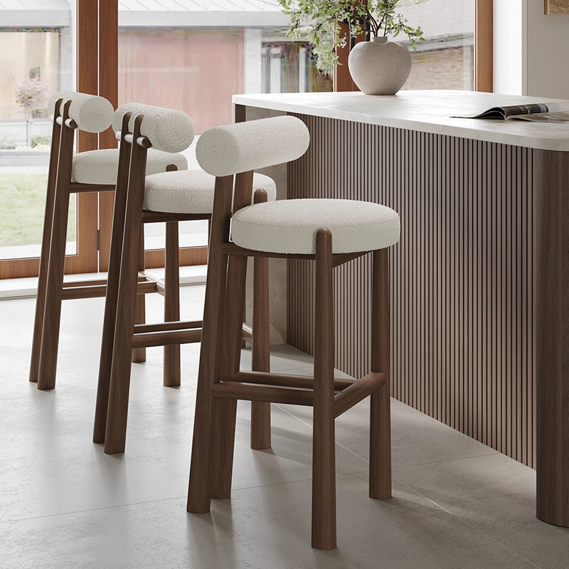 เก้าอี้บาร์พนักพิงไม้สไตล์โมเด - Commercial Kitchen Counter บทวิจารณ์และราคา