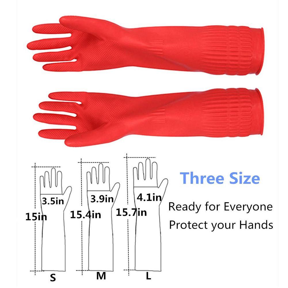 ถุงมือสีแดงสำหรับทำครัว ล้างจา - Commercial Kitchen Gloves บทวิจารณ์และราคา