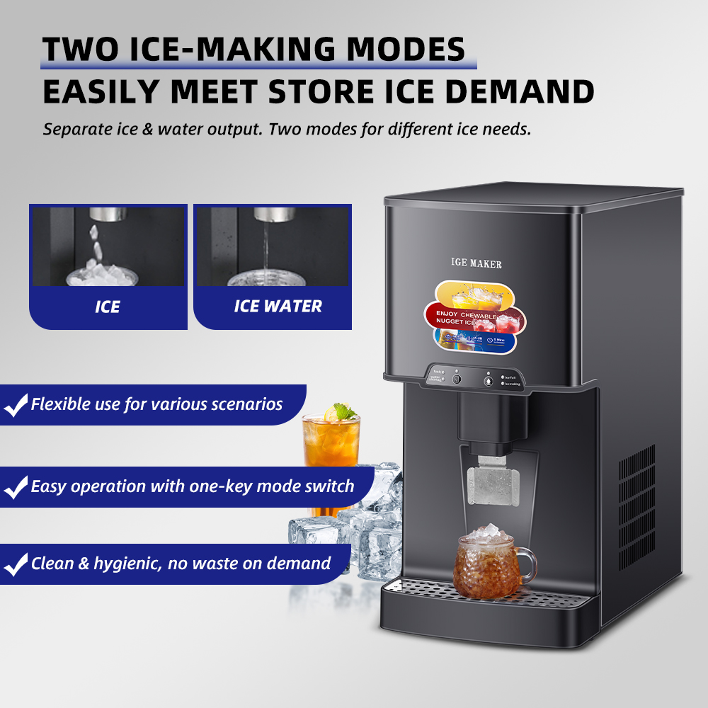 เครื่องทำน้ำแข็งขนาดกะทัดรัดนว - Commercial Kitchen Ice Machine บทวิจารณ์และราคา