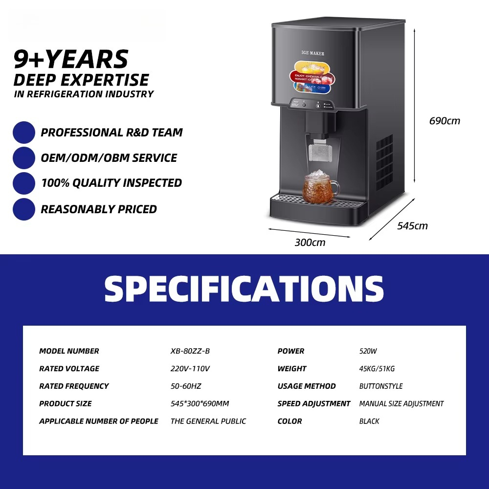เครื่องทำน้ำแข็งขนาดกะทัดรัดนว - Commercial Kitchen Ice Machine บทวิจารณ์และราคา