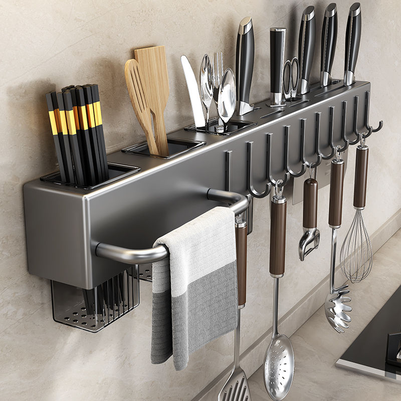 ชั้นวางของในครัวแบบไม่ต้องใช้เ - Commercial Kitchen Utensil Holder บทวิจารณ์และราคา