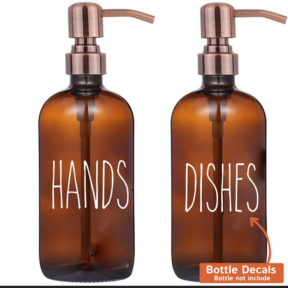 4Pcs กันน้ำมือจานขวดป้ายสติกเก - Commercial Kitchen Tiles บทวิจารณ์และราคา