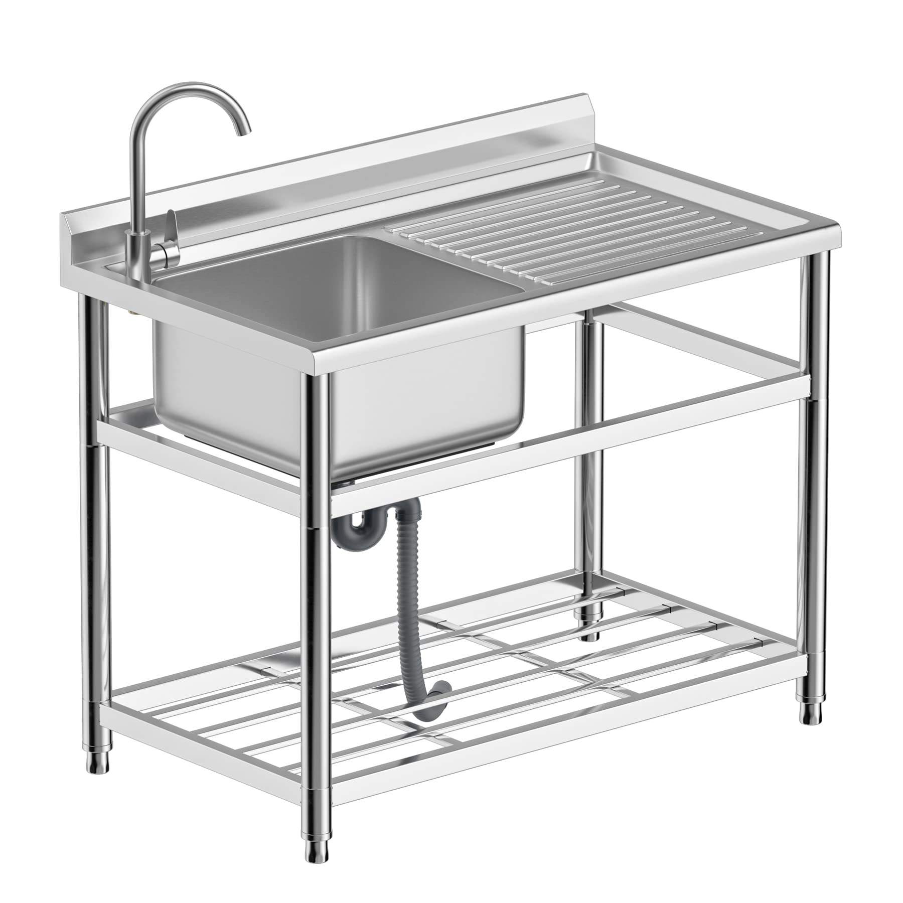อ่างล้างจานสแตนเลสขายดีอันดับต - Commercial Kitchen Sink บทวิจารณ์และราคา