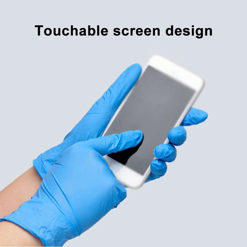 50/100PCS ถุงมือไนไตรล์สีฟ้าแบ - Commercial Kitchen Gloves บทวิจารณ์และราคา