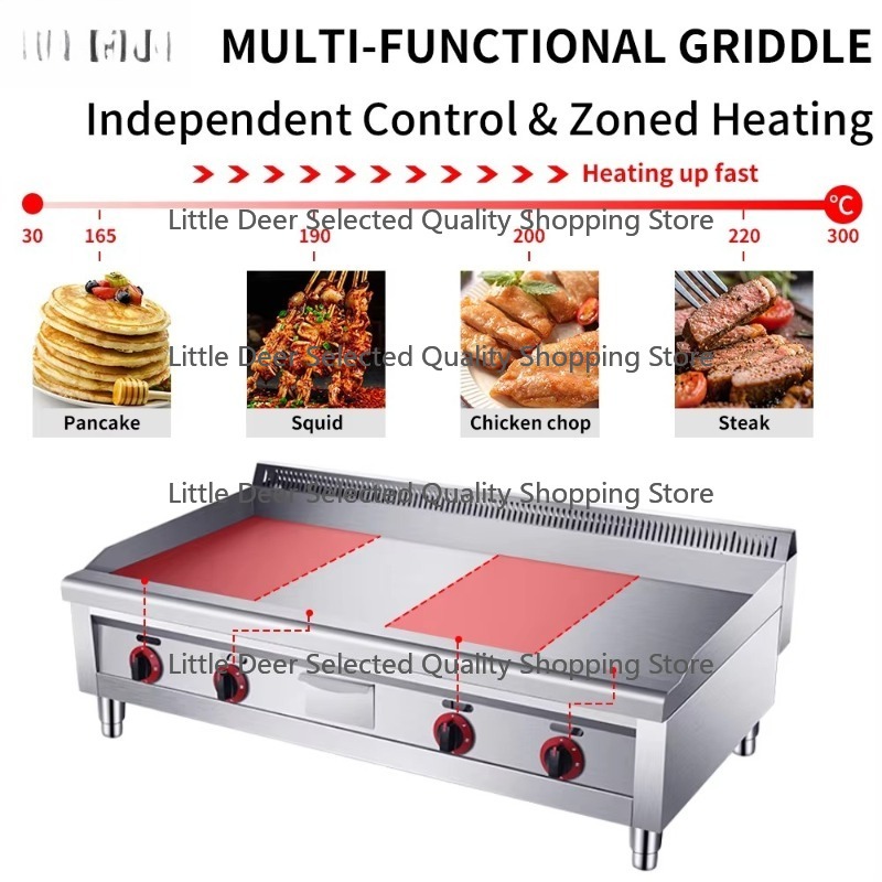 เตาปิ้งย่างแบบแบน ขนาด 16 มม.  - Electric Griddle Flat Top บทวิจารณ์และราคา
