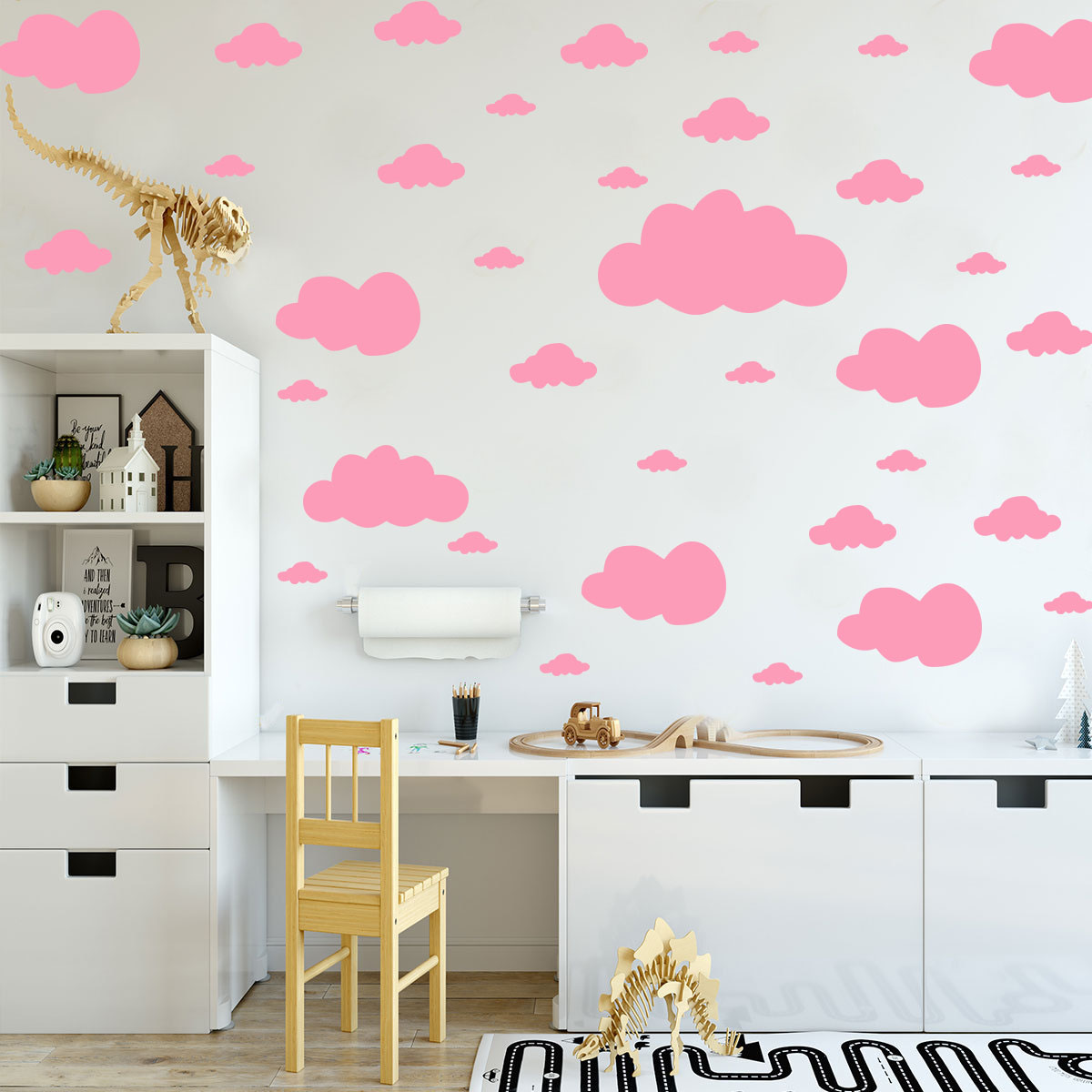 68 ชิ้น DIY เมฆสติ๊กเกอร์ติดผน - Commercial Kitchen Tiles บทวิจารณ์และราคา