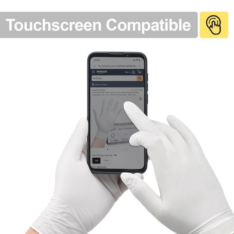 ถุงมือไนไตรล์สีขาวแบบใช้แล้วทิ - Commercial Kitchen Gloves บทวิจารณ์และราคา