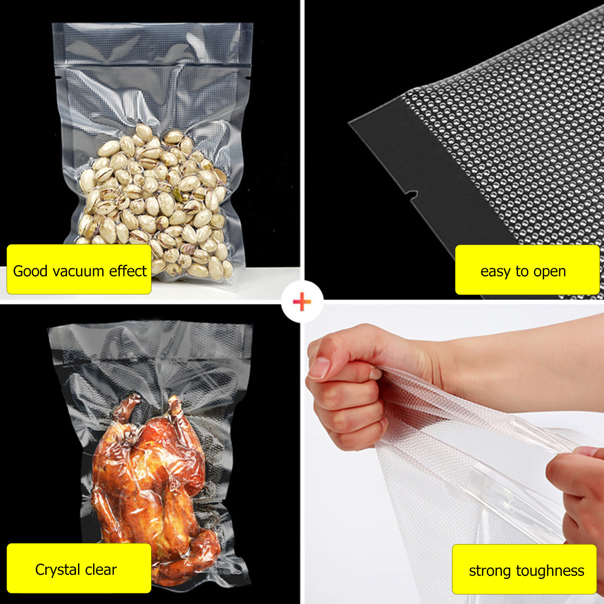 ถุงซีลสูญญากาศแบบใส 100 ชิ้น ใ - Vacuum Sealer บทวิจารณ์และราคา