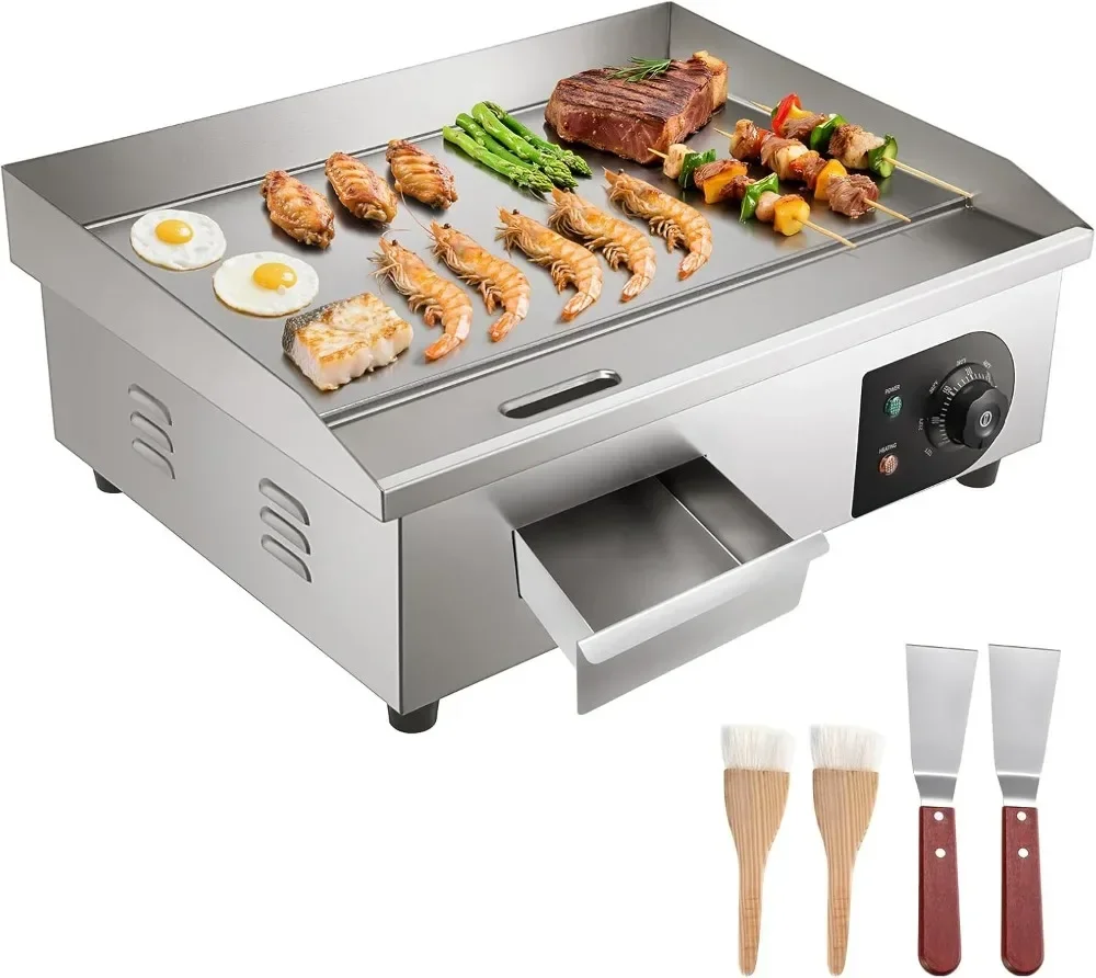 เตาไฟฟ้าแบบแผ่นเรียบขายดี 1750 - Electric Griddle Flat Top บทวิจารณ์และราคา