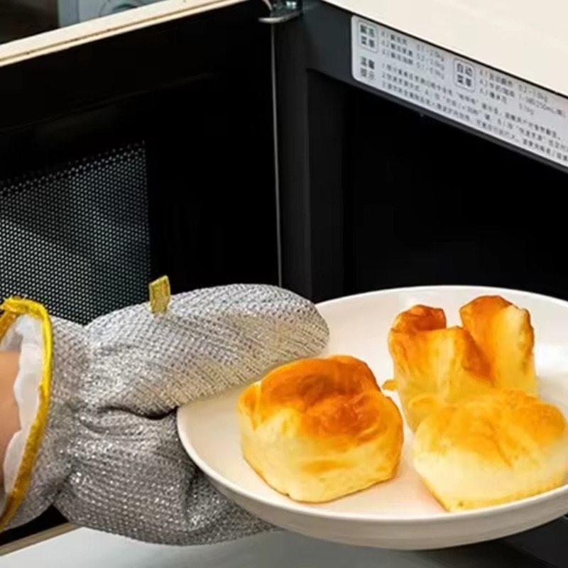 ถุงมือทำความสะอาดสีเงิน 1/2 ชิ - Commercial Kitchen Gloves บทวิจารณ์และราคา