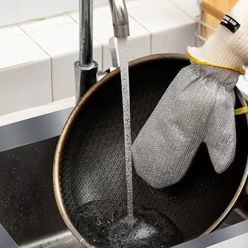 ถุงมือทำความสะอาดสีเงิน 1/2 ชิ - Commercial Kitchen Gloves บทวิจารณ์และราคา